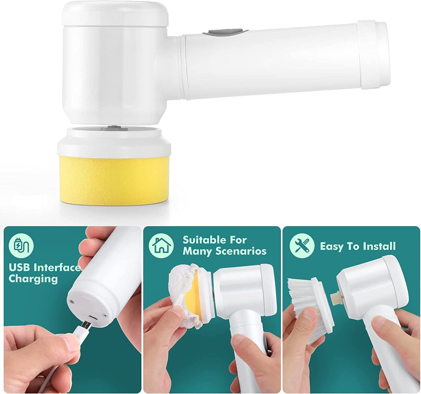 LuxeMart PowerScrub Electric Brush