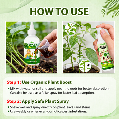 3 Organic Plant Boost & Get 2 Safe Plant Pesticide Spray for FREE ( Pack Of 5 )