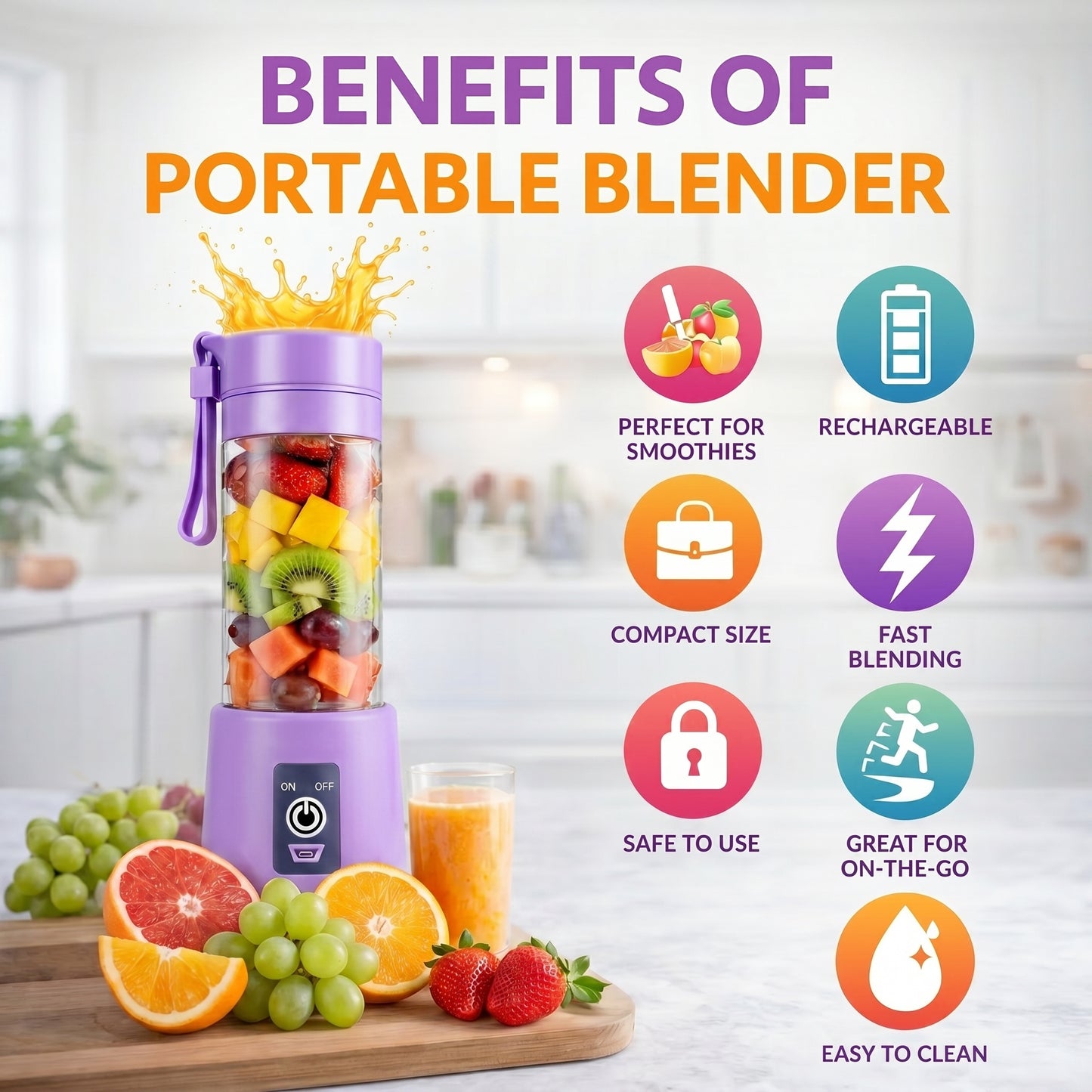 Electric Portable Mini Juicer Bottle